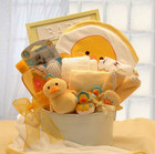 Bath Time Baby New Baby Basket - Yellow   Baby Bath Set  New Baby Gift Basket 