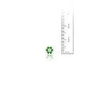 14kt Solid Gold Kids Flower Screwback Stud Earrings