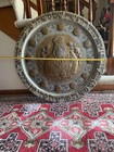 Rare  Antique 32    Diameter Judaical Copper Plate High Prist With Motif   Signed