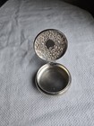 Vintage Silver Plated Pill Trinket Box Monogrammed S