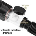 Bathroom Sink Drain Kit  With Flexible Expandable P-trap Black 