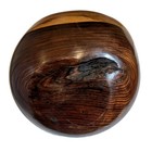 Vintage Hand Turned Live Edge Wood Bowl Mid Century Modern Walnut Art 12x12