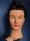 Cosmetology Mannequin Training Head Real Hair Blend Table C-clamp Mount Stand