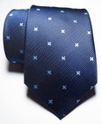 New Classic Polka Dot Blue Jacquard Woven 100  Silk Men s Tie Necktie 