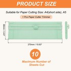 Paper Cutter Trimmer  A4 Straight Small Portable Paper Slicer green