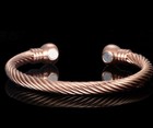 Rose Gold Pure Copper Magnetic Bangle Energy Power Balance Pain Relief Men Women
