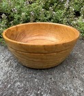 Vtg Folk Art Ash Wood Bowl  Hand Turned Artist Signed   Dated 5x5x2   