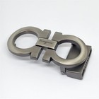 Salvatore Ferragamo Gancini Brushed Gunmeta Belt Buckle For 34-35mm Belt