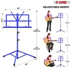 5 Core Music Stand Adjustable 52  Book Stands Foldable Portable Sheet Holder