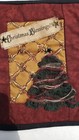 Handcrafted Finished Mini Art Quilt Wall Hanging Christmas Blessings Tree
