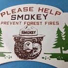 Vintage Smokey Bear Sign Topper - Forest Service Porcelain License Plate Topper