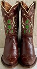 Vtg 1950s Acme  Peewee Eagle Inlay Cowboy Boots Boy   s 3 5 D Rare  Euc