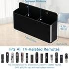 3 Slot Adjustable Remote Control Holder Wall Mount  Tv Remote Box Hollow Bottom