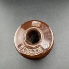 Vintage Joslyn 101 Spool Insulator Brown Ceramic Telegraph Telephone Electric    