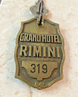 Rare Vintage Original Key Fob Grand Hotel Rimini Italy Room 319