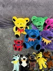 Vtg Grateful Dead Liquid Blue Massive Beanie Plush Lot Of 35 W cards Some Rare