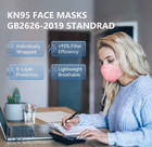 60 Packs Kn95 Face Masks 5-ply Individually Wrapped Multi Color Ear Loops Safety