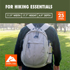 Ozark Trail Hiker Backpack 25 Liter  Gray  Polyester  Adult  Teen