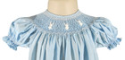 Blue Smocked Bunny Short Sleeve Bishop Dress