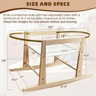 Calvana Wooden Rocking Basket Stand For Moses Baskets Natural Wood 35  X 18 5 