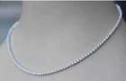 6 21 Ct Diamond Tennis Necklace 14k White Gold 16  Eternity Made In Italy