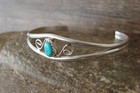 Navajo Indian Jewelry Sterling Silver Turquoise Bracelet By J  Lincoln