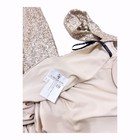 Sorella Vita Sequined Bridesmaid Dress Champagne Gold Maxi Drape Back Size 8