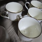 Lot  6 Vintage White Gold Rim Noritake Bone China Japan 9726 Troy Teacups Cups
