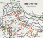 1863 Dower Map Hindostan India Punjab Ceylon Nepal Bhutan Bombay Calcutta Madras