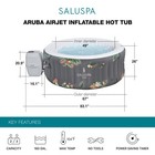 Bestway Saluspa Aruba Airjet Inflatable Hot Tub With 110 Soothing Jets  Gray