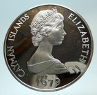 1979 Cayman Islands 4 2cm Proof Silver  5 Coin W Uk Queen Elizabeth Ii I76775