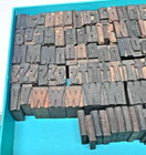 Antique Letterpress Wood Letters Lot 149 Typeset Printing Blocks Alphabet Small