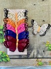 12 Large Feather Monarch Butterflies 5inch Assorted- Mixed Colors Butterfles