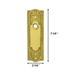 Renovator Supply Door Back Plate Brass Escutcheon Cover With Doorknob Lever Hole