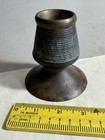 Antique 19thc Metal Match Holder   Striker Brass Or Bronze On Iron 3 5   ht Heavy