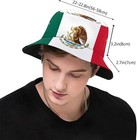 Mexican Flag Bucket Hat For Women Men Mexico Fisherman Hats Outdoor Summer Su   