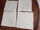 Lot Of 4 Vintage Embroidered Lace Linen Wedding Bridal Handkerchiefs Floral  j 