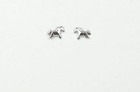 14k Yellow Gold Baby Enamel Horse Earrings With Screw Back
