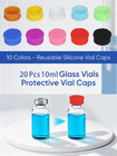 20pack 10ml Vial Caps  Protective Silicone Caps For 5ml 10ml Glass Vials Caps  R