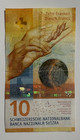 Switzerland 10 Francs 2016 P-75 Hybrid Polymer Train Tunnel Banknote