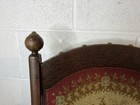Antique Civil War Era Campaign Folding Chair Walnut Vaill Tapestry Victorian