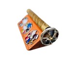 Vintage Chetnik Knoch Brass  Wood Kaleidoscope W  Interchangeable Dual Wheels