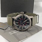 Bulova Hack 98a255 Black Dial Green Leather Strap Automatic Men s Watch