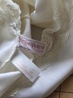 Ysl Lingerie Satin Camisole 34 Embroidered Logo  Lace Trim  Vintage Made France