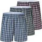 New 6 Mens Plaid Boxer Shorts Underwear Pair Pack Plaid Briefs Classic Loose Fit