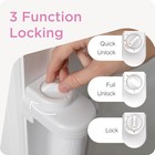 Perma Products 755 Retractable Baby Safety Gate - White