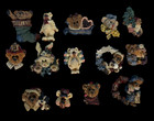 Lot Of 14 Wearable Resin Pins Brooches Boyds Bears Bearwear Christmas Stocking