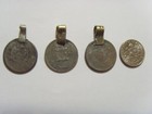 1933 Antique Last Afghan King Zahir Shah Coronation Tribal 3 Coin Pendants 54986