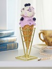 Keren Kopal Blueberry Ice Cream Cone  Trinket Box Decorated   Austrian Crystals