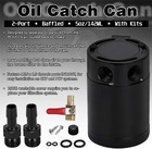 Baffled Oil Catch Can Kit Universal 2 Port Aluminum Oil Separator Reservoir Tank